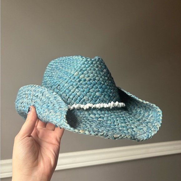Conner Accessories - ✪Blue Straw Cowboy Hat✪